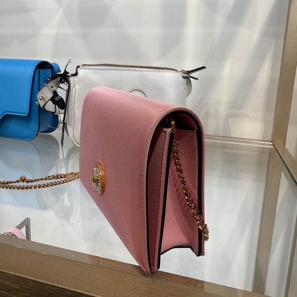 Versace crystal Medusa pink satin Clutch Bag - Picture 3 of 6
